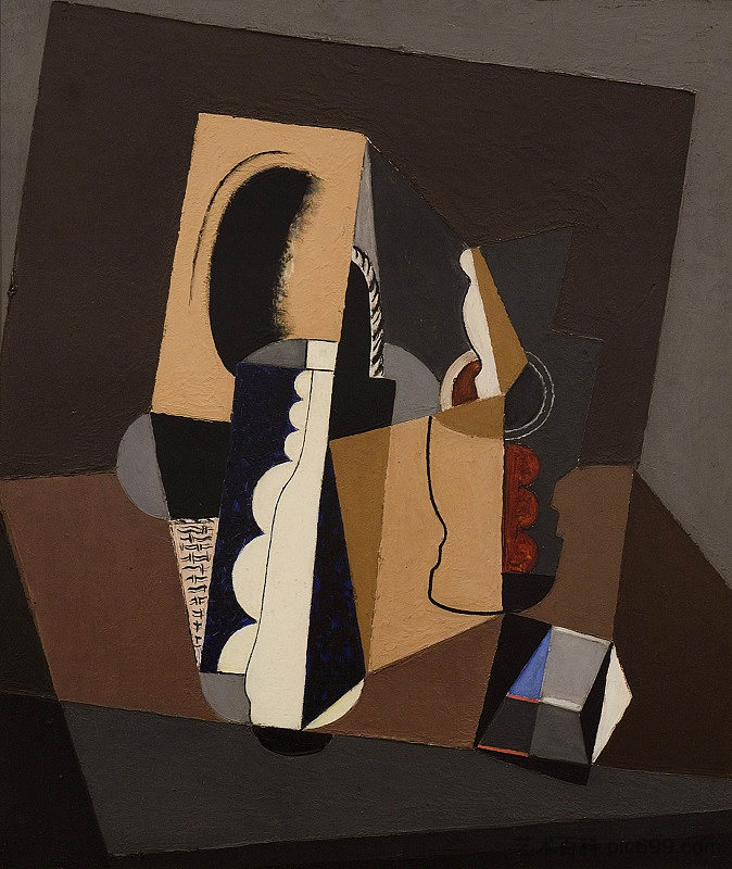 立体主义构图 Cubist Composition (1917)，玛丽亚·布兰查德