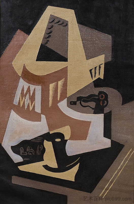 立体主义构图 Cubist Composition (1917 - 1918)，玛丽亚·布兰查德