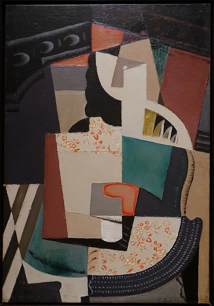 坐着的女人 Seated Woman (c.1917)，玛丽亚·布兰查德