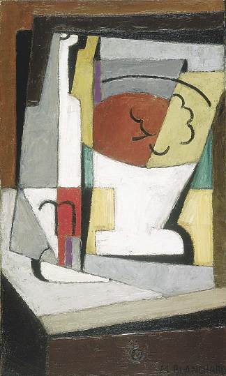 立体主义静物 Cubist Still Life (c.1919)，玛丽亚·布兰查德