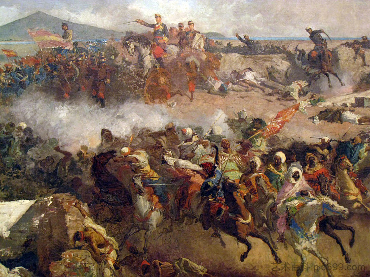 得土安战役(局部) The Battle of Tetouan (detail) (1862),玛丽亚·福尔图尼
