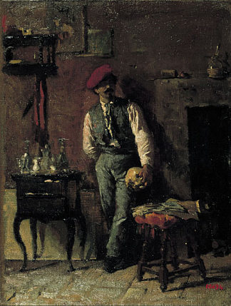 画家若阿金·阿格拉索特的肖像 Portrait of the painter Joaquim Agrassot (c.1864)，玛丽亚·福尔图尼