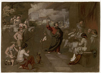 圣保罗在亚略巴古面前讲道 Saint Paul preaching before the areopagus，玛丽亚·福尔图尼