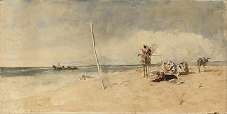 非洲海滩 African beach (c.1867)，玛丽亚·福尔图尼