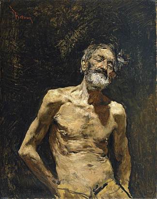 阳光下的裸体颂歌男人 Nude Od Man in the Sun (c.1873)，玛丽亚·福尔图尼