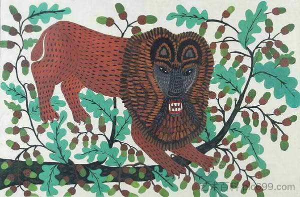 狮子打破了一棵橡树 Lion has broken an Oak (1963; Ukraine  )，玛丽亚普里马琴科