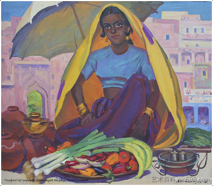 来自斋浦尔的蔬菜卖家 Vegetable seller from Jaipur (1976)，玛莉安·阿斯拉玛赞