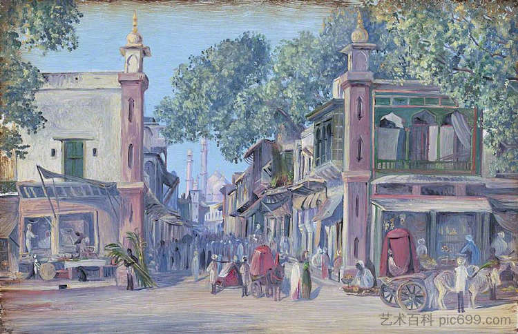 血腥街，德里 The Street of Blood, Delhi (1880)，玛丽安娜·诺斯