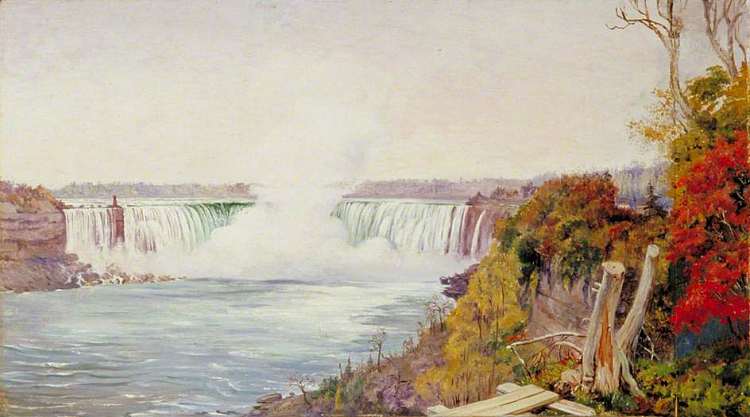 尼亚加拉两个瀑布的景色 View of Both Falls of Niagara (1871)，玛丽安娜·诺斯