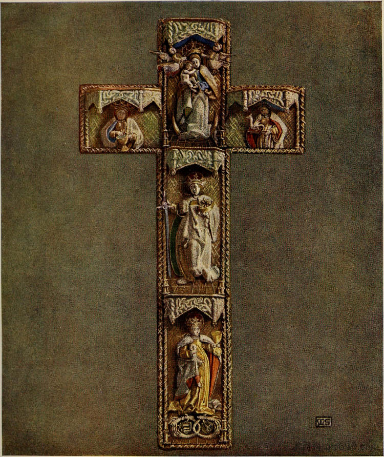 十字架绣在帽楠上 CROSS EMBROIDERED ON A CHASUBLE (1909)，玛丽安·斯托克斯