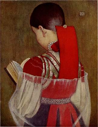 穿着周日衣服的ZSDJAR的年轻女孩 YOUNG GIRL OF ZSDJAR IN SUNDAYCLOTHES (1909)，玛丽安·斯托克斯