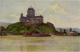 多瑙河的埃斯泰尔戈姆大教堂（格兰） THE BASILICA OF ESZTERGOM (GRAN) FROM THE DANUBE (1909)，玛丽安·斯托克斯