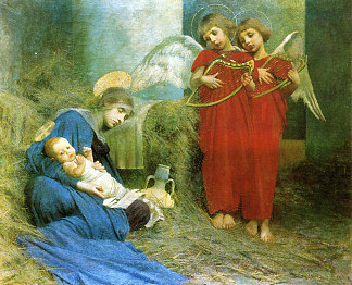 天使娱乐圣婴 Angels Entertaining the Holy Child，玛丽安·斯托克斯