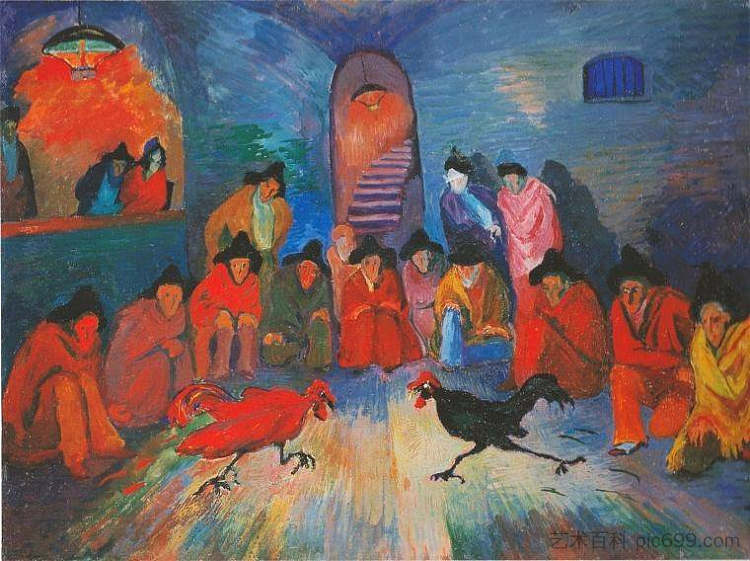 迪布霍·德·玛丽安·冯·韦雷夫金 19 Dibujo De Marianne Von Werefkin 19，玛丽安冯韦勒金