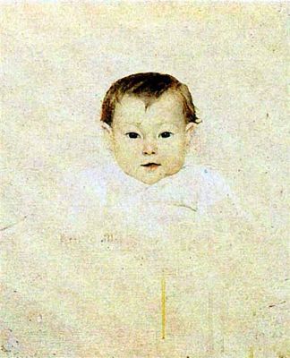 三个微笑。婴儿 Three Smiles. Baby (1883)，玛丽·巴什基尔采夫