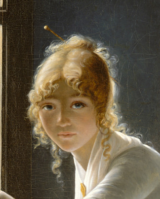 年轻女子绘画（局部） Young Woman Drawing (detail) (1801)，玛丽丹妮丝