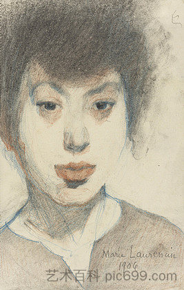 自画像 Self-Portrait (1906)，丽·罗兰珊