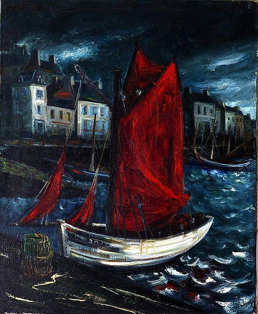 红帆渔船 Barca de pesca con vela roja (1954; France ),玛丽-特蕾莎·奥夫雷