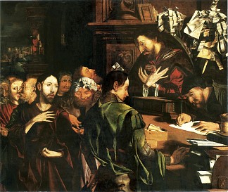 圣马太的呼召 The Calling of St. Matthew (c.1530 – c.1540)，马里纳斯·凡·雷梅尔思维勒