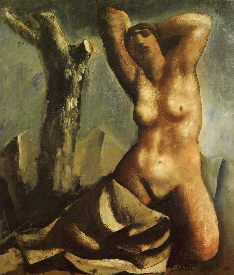 裸体与树 Nude with tree (1930)，马里奥·西罗尼