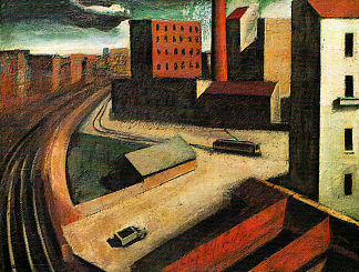 城市景观 Urban landscape (1922)，马里奥·西罗尼