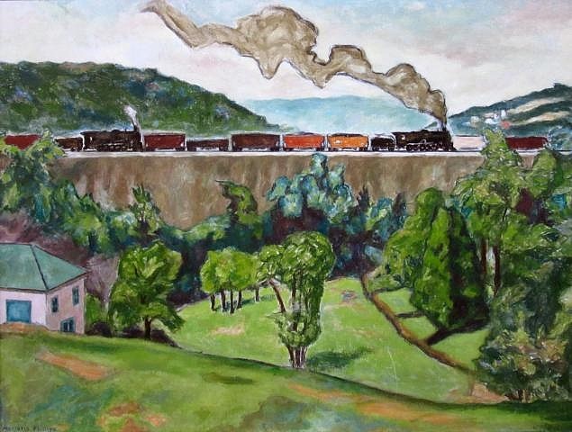 高桥上的火车 Train on a High Bridge (1946)，玛乔丽·阿克·菲利普斯