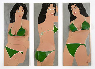 绿色三联画 Green Triptych (1963)，玛乔丽·斯特赖德