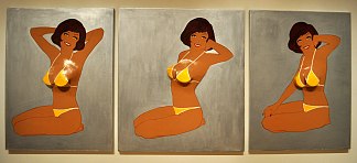 三联画II（海滩女孩） Triptych II (Beach Girl) (1963)，玛乔丽·斯特赖德