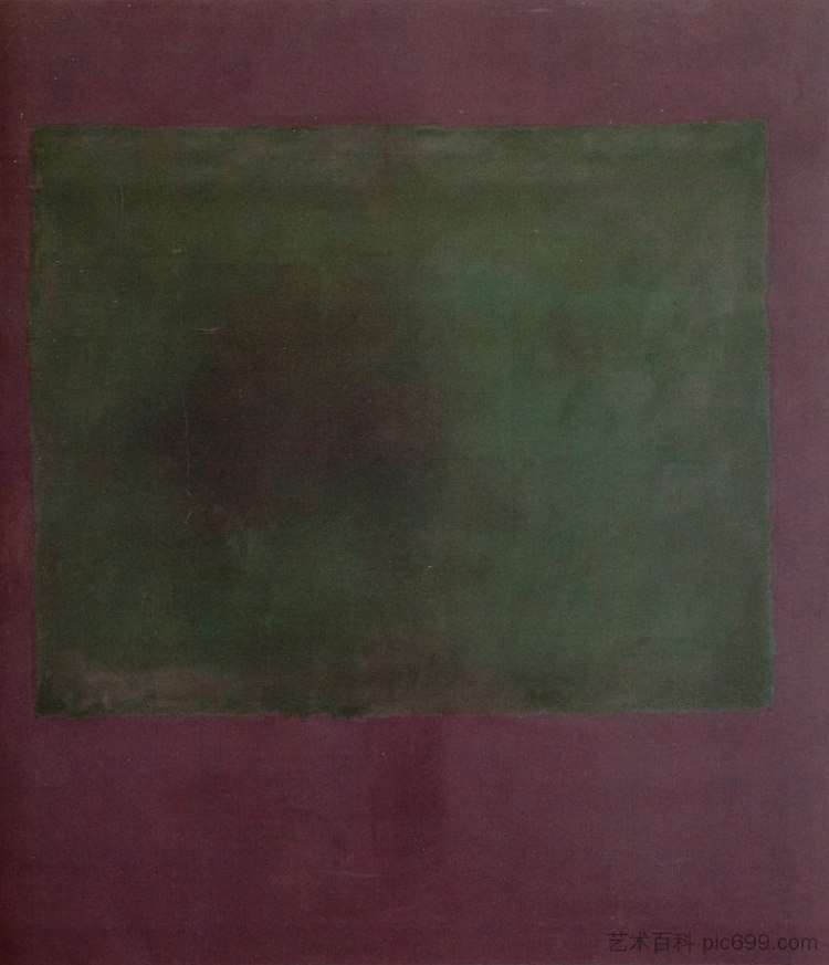 无题（栗色上的绿色） Untitled (Green on Maroon) (1961)，马克·罗斯科