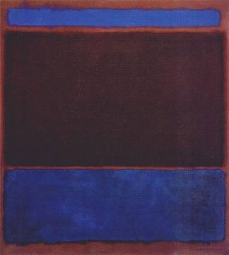 No. 3（亮蓝色、棕色、深蓝色的葡萄酒） No. 3 (Bright Blue, Brown, Dark Blue on Wine) (1962)，马克·罗斯科