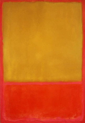 赭石和红底红字 Ochre and Red on Red (1954)，马克·罗斯科