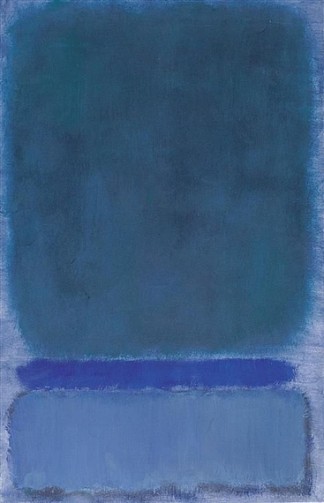 无题（蓝底绿字） Untitled (Green on Blue) (1968)，马克·罗斯科