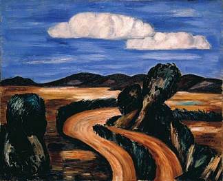 风景， 新墨西哥州 Landscape, New Mexico (1923)，马斯登·哈尔特里