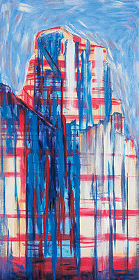 城市景观与蓝色阴影 #3 Cityscape with Blue Shadows #3 (1994)，玛尔塔·戴蒙德