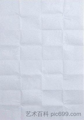 作品编号384（一张折叠展开的纸） Work No. 384 (A sheet of paper folded up and unfolded) (2004)，马丁·克里德