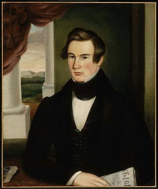 一个男人的肖像 Portrait of a Man (1840)，马丁·约翰逊·赫德