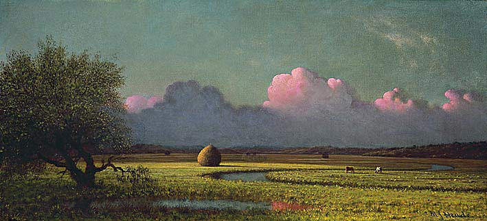 阳光与阴影：纽伯里沼泽 Sunlight and Shadow: The Newbury Marshes (c.1871 - 1875)，马丁·约翰逊·赫德