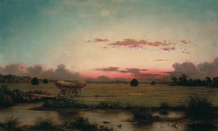 罗德岛的沼泽 The Marshes at Rhode Island (1866)，马丁·约翰逊·赫德