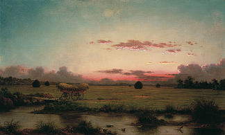 罗德岛的沼泽 The Marshes at Rhode Island (1866)，马丁·约翰逊·赫德