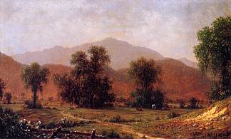 华盛顿山白山景观 White Mountain Landscape, Mount Washington (1871)，马丁·约翰逊·赫德