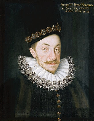 国王西吉斯蒙德三世瓦萨的微型肖像 Miniature portrait of King Sigismund III Vasa (1591; Poland  )，马丁·科伯