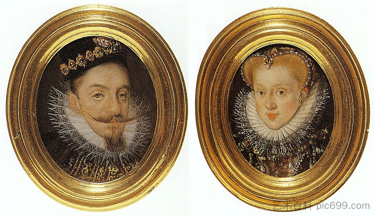 西吉斯蒙德·瓦萨和安娜·哈布斯堡的缩影 Miniature of Sigismund Vasa and Anna Habsburg (1598; Poland  )，马丁·科伯