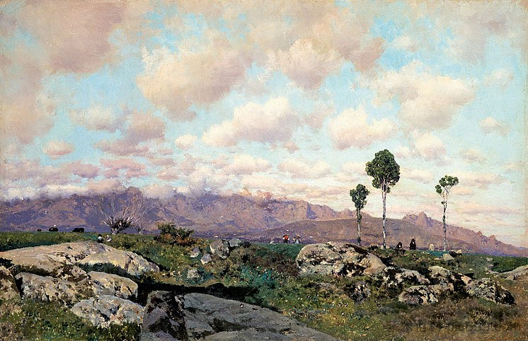 来自附近埃斯科里亚尔的瓜达拉马 The Guadarrama from Nearby El Escorial (1870),马丁·里科和奥尔特加