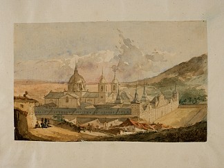 埃斯科里亚尔修道院的景色 View of El Escorial Monastery (1858)，马丁·里科和奥尔特加