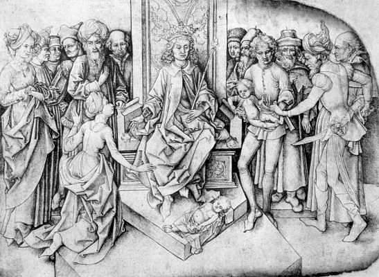 所罗门的审判 Judgement of Solomon (1470)，马丁·松高尔