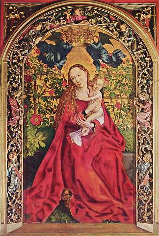 玫瑰鲍尔的麦当娜 Madonna of the Rose Bower (1473)，马丁·松高尔