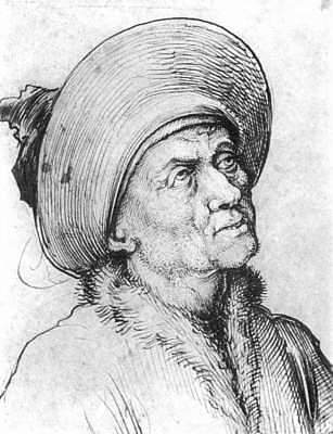 戴帽子的男人向上凝视 Man in a Hat Gazing Upward (c.1480 - c.1490)，马丁·松高尔