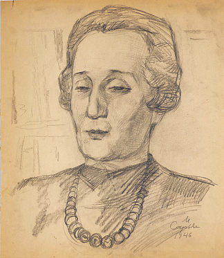 安娜·阿赫玛托娃的肖像 Portrait of Anna Akhmatova (1946; Armenia                     )，马蒂罗斯