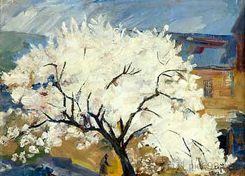 开花的杏树 Apricot tree in blossom (1942; Armenia  )，马蒂罗斯