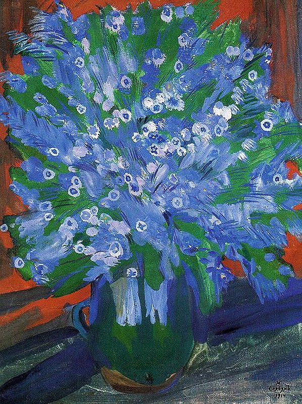 蓝色花朵 Blue flowers (1914)，马蒂罗斯